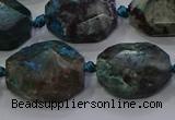 CNG5940 10*14mm - 12*16mm faceted freeform chrysocolla beads