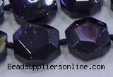 CNG5956 12*16mm - 15*18mm faceted freeform black tourmaline beads