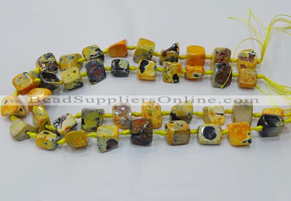 CNG6001 15.5 inches 12*16mm - 15*18mm nuggets agate beads