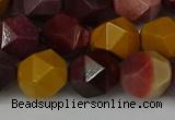 CNG6042 15.5 inches 12mm faceted nuggets mookaite gemstone beads