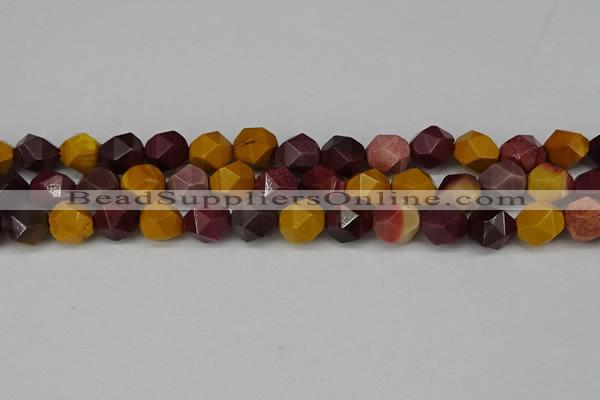 CNG6042 15.5 inches 12mm faceted nuggets mookaite gemstone beads