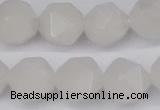 CNG6043 15.5 inches 12mm faceted nuggets white jade beads