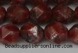 CNG6052 15.5 inches 12mm faceted nuggets brecciated jasper beads