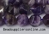 CNG6094 15.5 inches 8mm faceted nuggets dogtooth amethyst beads