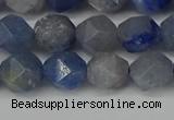 CNG6102 15.5 inches 8mm faceted nuggets blue aventurine beads