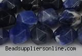 CNG6104 15.5 inches 8mm faceted nuggets sodalite gemstone beads