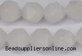 CNG6186 15.5 inches 10mm faceted nuggets white jade beads