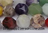 CNG6204 15.5 inches 10mm faceted nuggets mixed gemstone beads