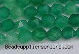 CNG6226 15.5 inches 6mm faceted nuggets green agate beads