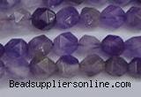 CNG6230 15.5 inches 6mm faceted nuggets amethyst beads