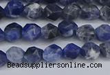 CNG6251 15.5 inches 6mm faceted nuggets sodalite beads wholesale