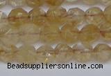 CNG6259 15.5 inches 6mm faceted nuggets coffee cherry quartz beads