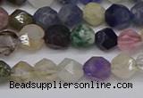 CNG6265 15.5 inches 6mm faceted nuggets mixed gemstone beads