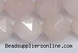 CNG6280 15.5 inches 14mm faceted nuggets rose quartz beads