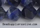 CNG6298 15.5 inches 14mm faceted nuggets sodalite beads