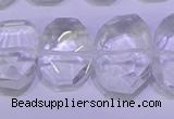 CNG6300 13*18mm - 15*20mm faceted freeform white crystal beads