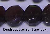 CNG6308 15.5 inches 13*18mm - 15*20mm faceted freeform smoky quartz beads