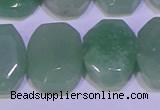 CNG6310 13*18mm - 15*20mm faceted freeform green aventurine beads