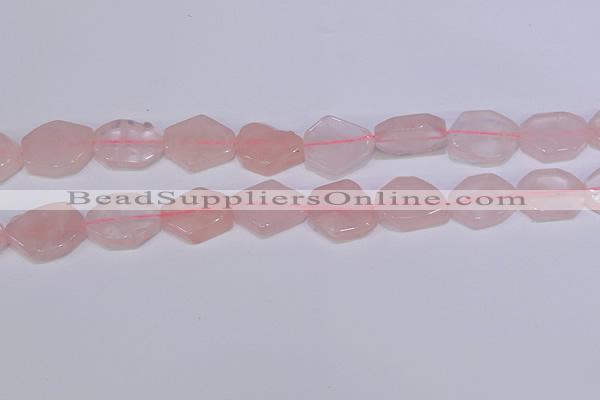 CNG6325 15.5 inches 14*18mm - 16*22mm freeform rose quartz beads