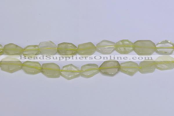 CNG6328 15.5 inches 14*18mm - 16*22mm freeform lemon quartz beads