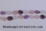 CNG6364 15.5 inches 14*18mm - 16*22mm freeform matte mixed quartz beads