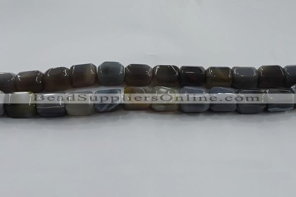 CNG6410 15.5 inches 15*20mm faceted nuggets grey agate beads