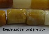 CNG6416 15.5 inches 15*20mm faceted nuggets yellow jade beads