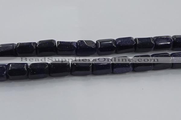 CNG6422 15.5 inches 15*20mm faceted nuggets blue goldstone beads