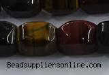 CNG6427 15.5 inches 15*20mm faceted nuggets mixed tiger eye beads