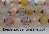 CNG6500 15.5 inches 6mm faceted nuggets agate beads wholesale