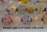 CNG6501 15.5 inches 8mm faceted nuggets agate beads wholesale