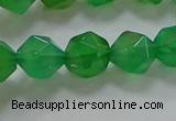 CNG6514 15.5 inches 10mm faceted nuggets green agate beads