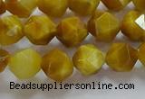 CNG6531 15.5 inches 8mm faceted nuggets golden tiger eye beads