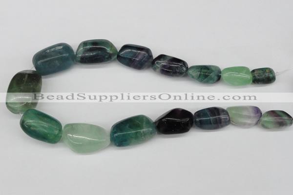 CNG68 15.5 inches 10*16mm - 25*35mm nuggets fluorite gemstone beads