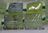 CNG6810 15.5 inches 8*12mm - 10*16mm nuggets prehnite beads