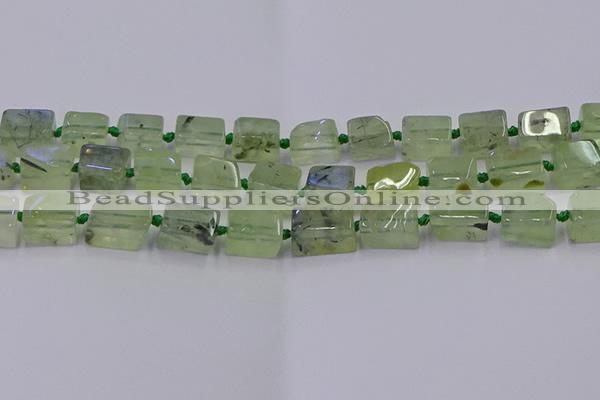 CNG6810 15.5 inches 8*12mm - 10*16mm nuggets prehnite beads