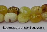 CNG6880 15.5 inches 8*12mm - 10*14mm nuggets yellow opal beads