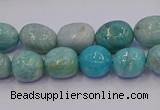 CNG6908 15.5 inches 8*12mm - 10*14mm nuggets amazonite beads