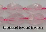 CNG6916 15.5 inches 12*16mm - 13*18mm faceted nuggets rose quartz beads