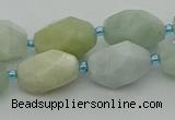 CNG6919 15.5 inches 12*16mm - 13*18mm faceted nuggets aquamarine beads