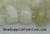 CNG6925 12*16mm - 15*20mm faceted nuggets white moonstone beads