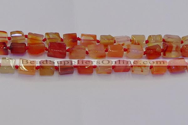 CNG6932 15.5 inches 5*8mm - 8*12mm nuggets red agate beads