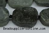 CNG7028 15.5 inches 20*28mm - 25*35mm freeform druzy agate beads