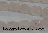 CNG704 15.5 inches 10*14mm nuggets rose quartz beads wholesale