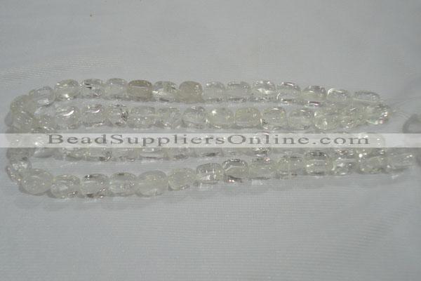 CNG705 15.5 inches 10*14mm nuggets white crystal beads wholesale