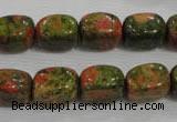 CNG708 15.5 inches 10*14mm nuggets unakite beads wholesale