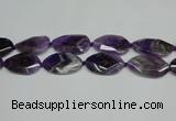 CNG7089 15.5 inches 25*35mm - 35*45mm faceted freeform amethyst beads