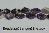 CNG7090 15.5 inches 25*35mm - 35*45mm faceted freeform amethyst beads