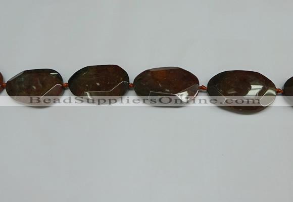 CNG7106 15.5 inches 25*35mm - 35*45mm faceted freeform Indian agate beads