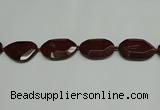 CNG7107 25*35mm - 35*45mm faceted freeform brecciated jasper beads